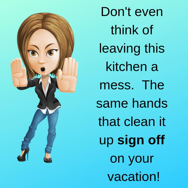 keep kitchen clean sign