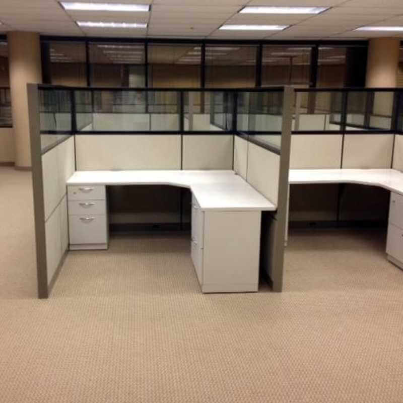 clean office cubicle