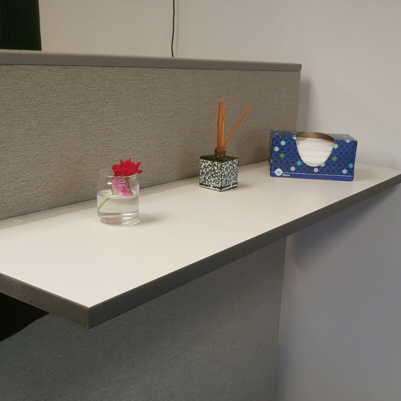 modern glam cubicle shelf  cubicle decor