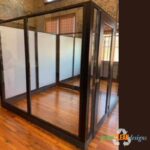 glass cubicle walls at 85" tall